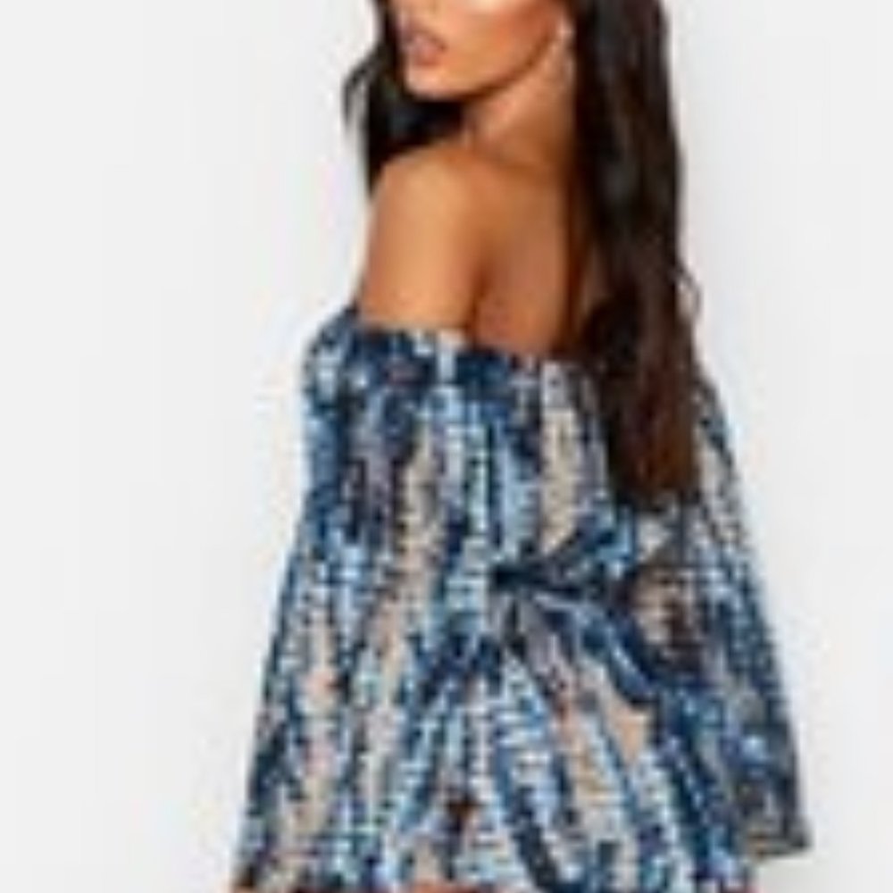 Tie Dye Land or Sea Romper M or L - Picture 2 of 3